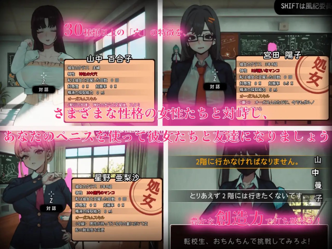 《☆援助妊娠學園☆ V1.2》评测： Lemon H Games 的成人向校园模拟